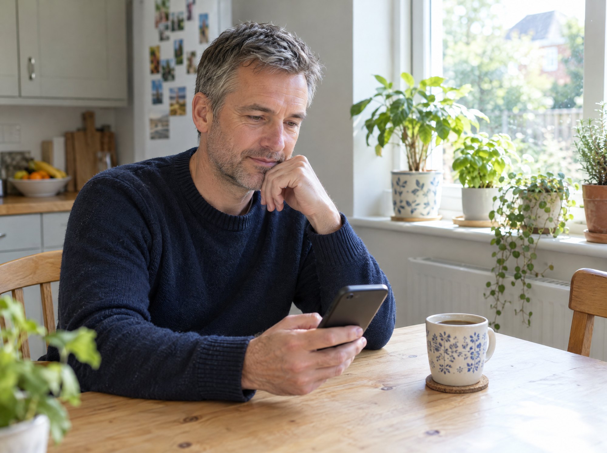 The free AI consultation on a phone