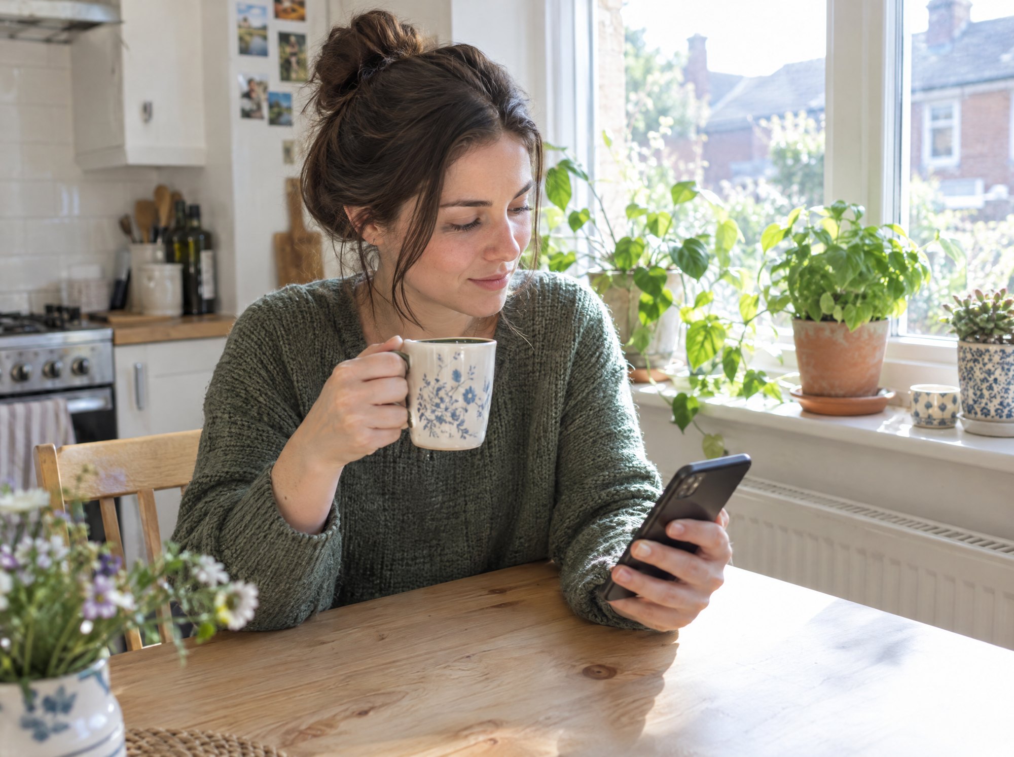 The free AI consultation on a phone